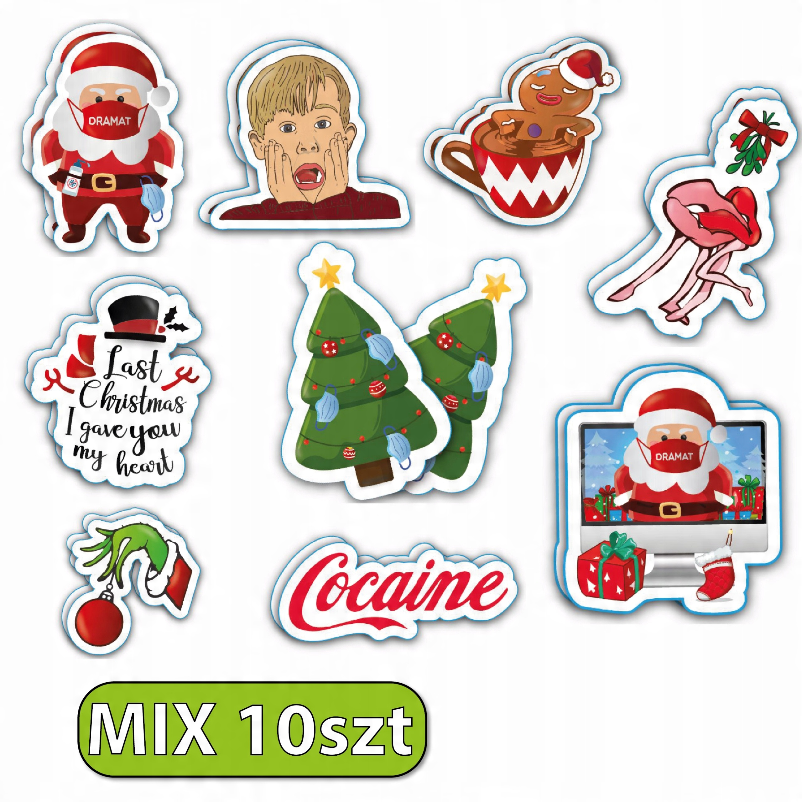 

Naklejki Boże Narodzenie święta MIX 10 szt