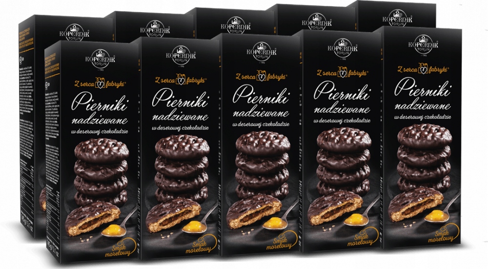 Pierniki Premium nadziewane morelowe Kopernik 145g x10