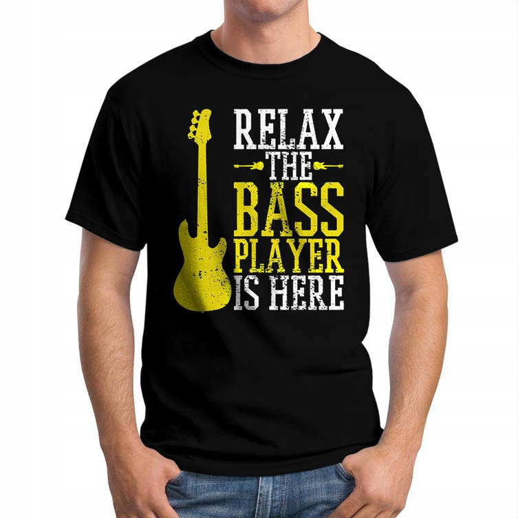 

Koszulka Męska Muzyczna Dla Basisty Relax L