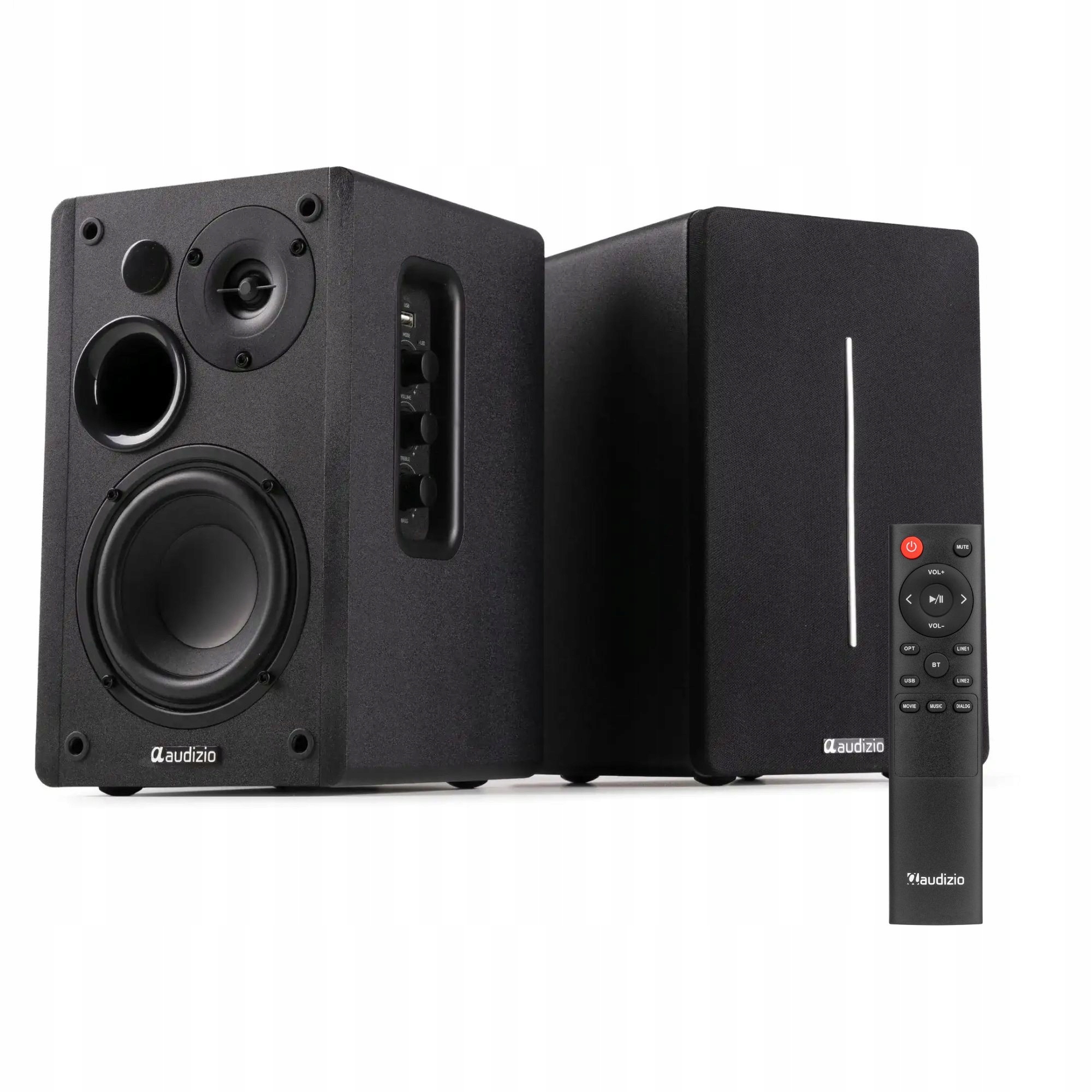 Kolumny półkowe aktywne Audizio 120W czarne Bluetooth