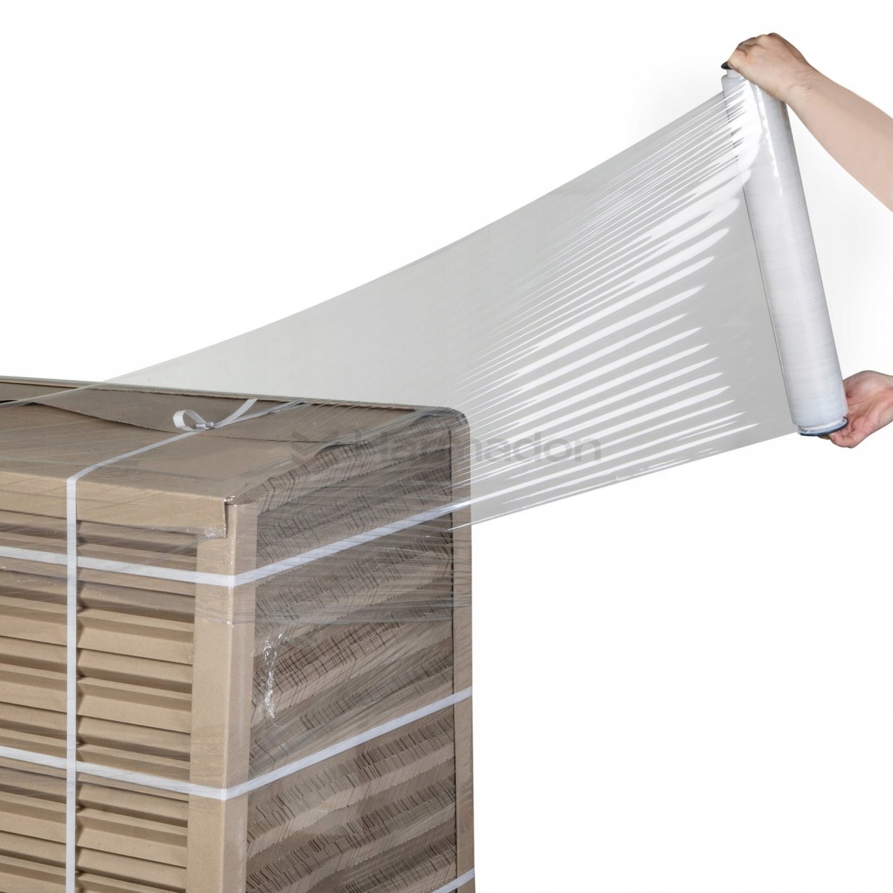 FOLIA STRECZ STRETCH BEZTUBOWA HARMADON CORELESS 275 M x 17 MY BEZ TULEI Waga netto folii 2.15 kg