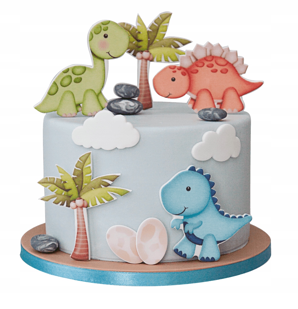 Levně Sada dekorací na dort Dinosauři Pohádkové 13 ks