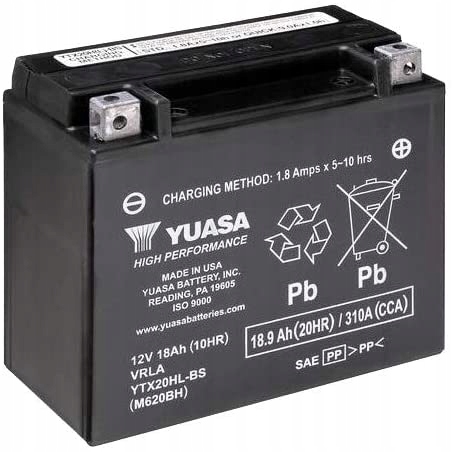 Аккумулятор Yuasa YTX20HL-BS 12V 18AH 310A JAPAN