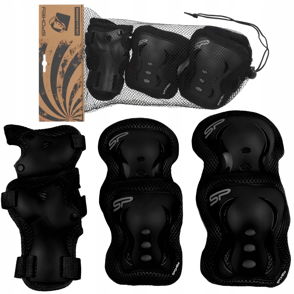 SPOKEY Zestaw Ochraniaczy Rowerowych Dla Dziecka Na Rolki Rower 6 szt. M