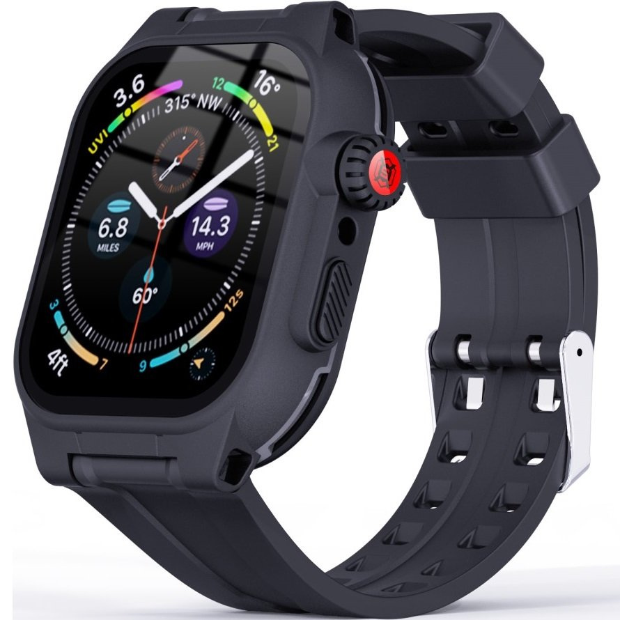 Vodotěsné Pouzdro S Páskem Pro Apple Watch 7/8/9 45 MM, Pouzdro Řemínek Pouzdro