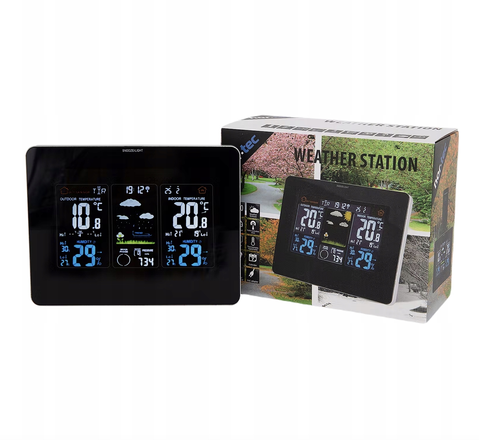 BEZPRZEWODOWA STACJA POGODY POGODOWA HIGROMETR Model BD-902