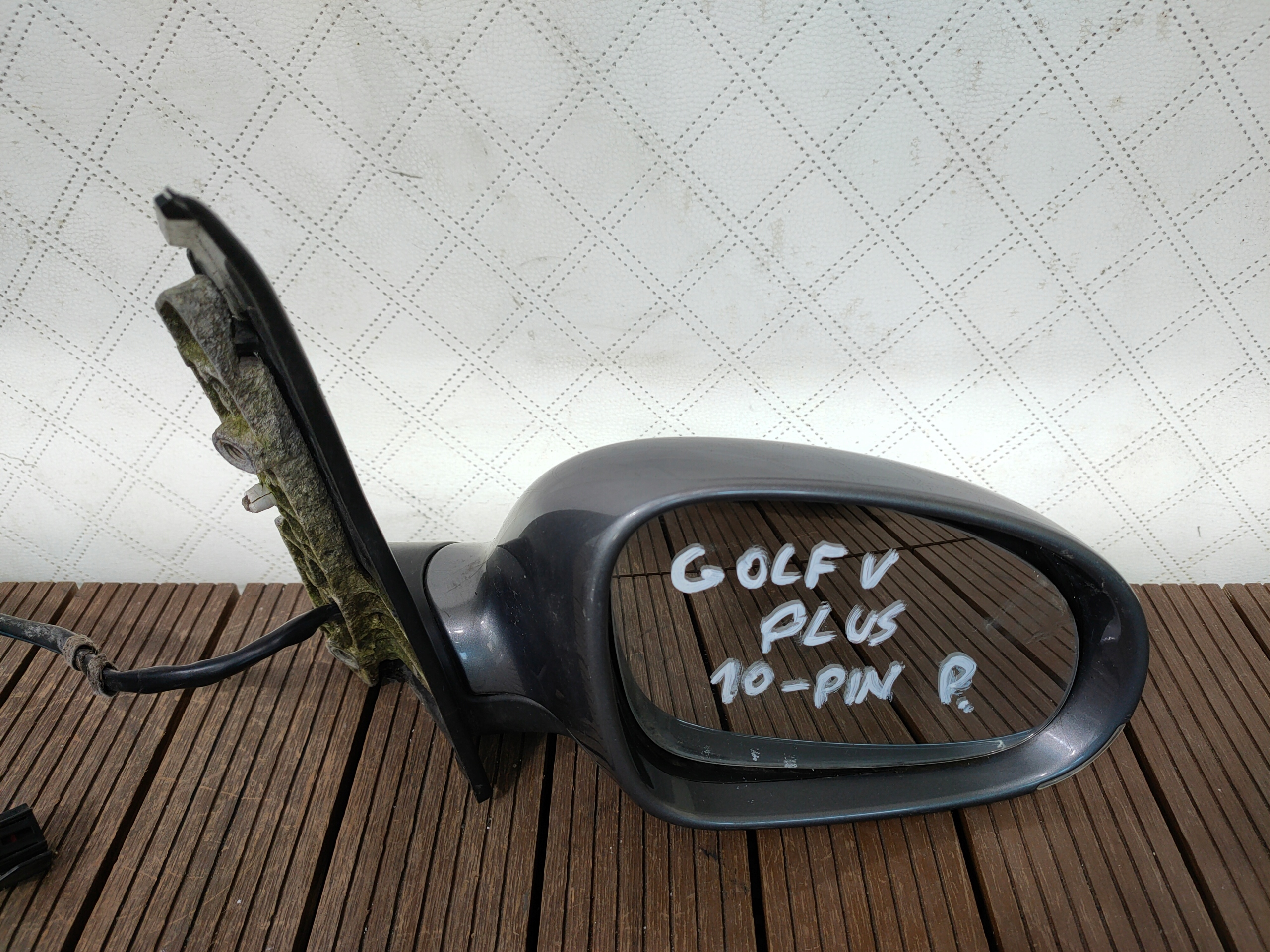 VW GOLF V plus 03-08 mirror right 10-PIN EUROPA