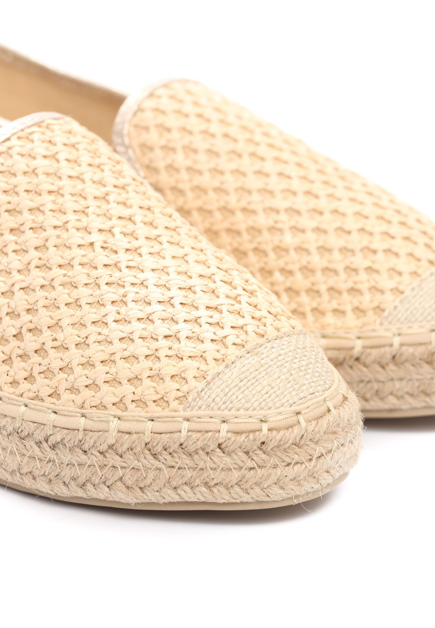 Beżowe Espadryle 39 Wysokość obcasa/platformy 0 cm