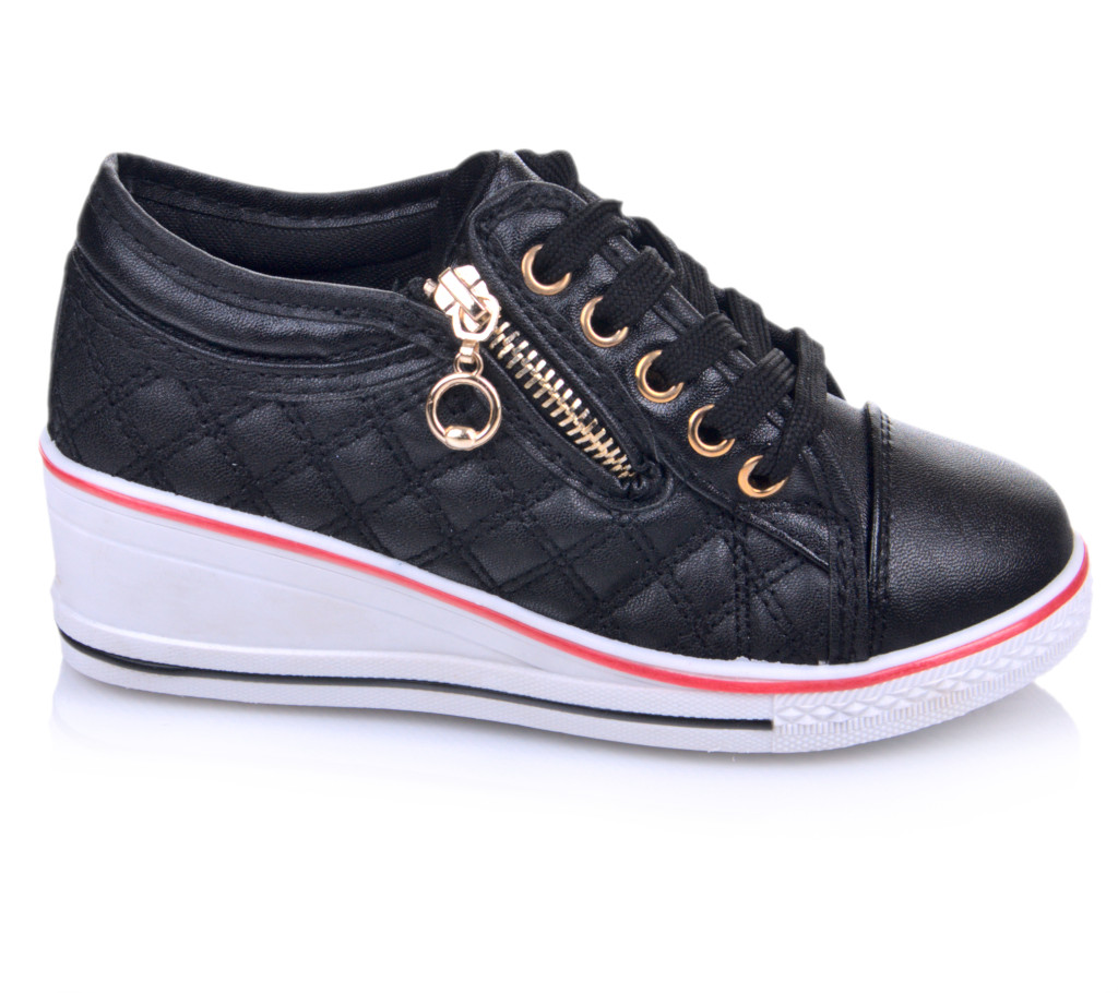 CZARNE BOTKI na zamek PIKOWANE Gratis _31 - 19,5cm Rozmiar 31