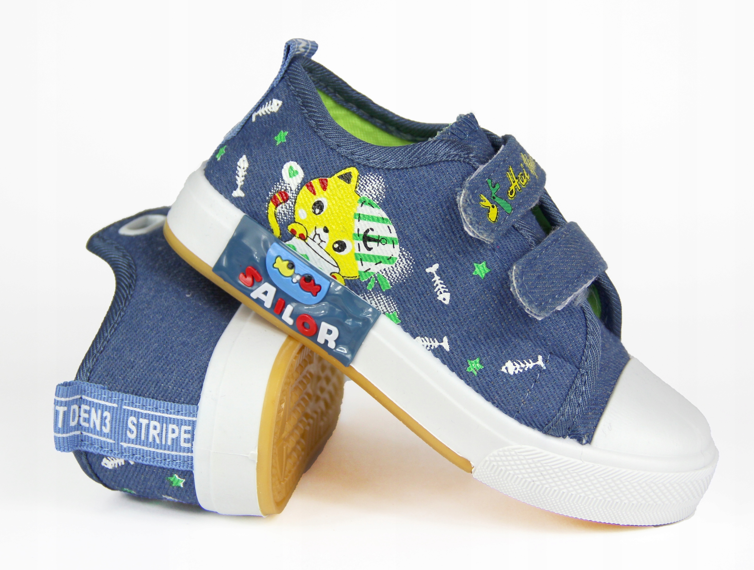 

Tenisówki Trampki Jeansowe r.27/17,5cm Rzepy