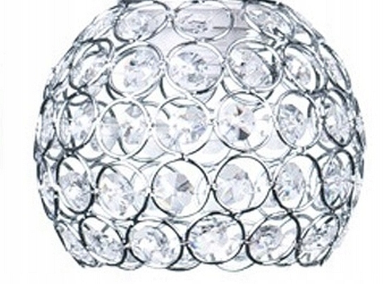 

Klosz Kryształek fi 14 Chrom na żarówkę E14 i E27