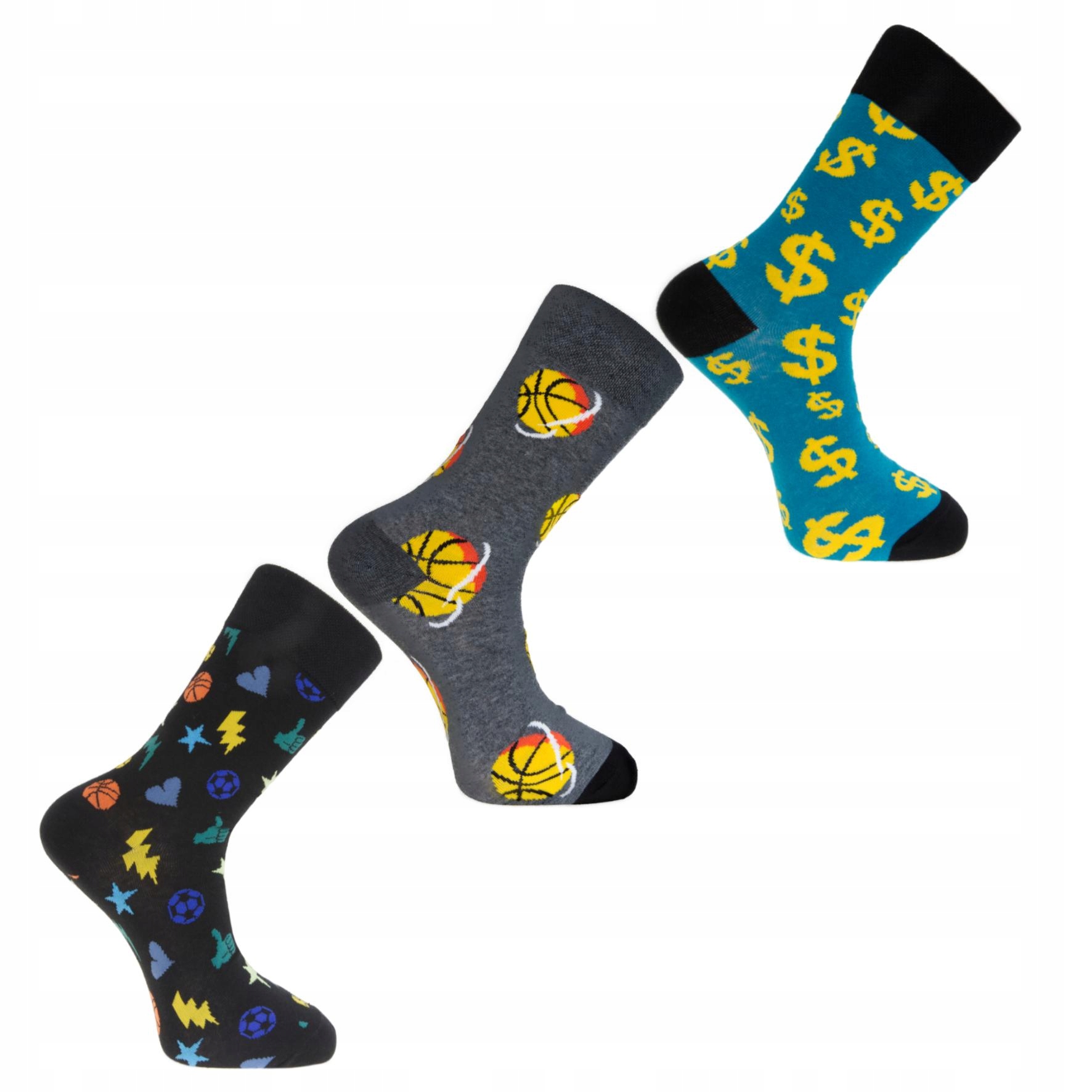 

Długie skarpety kolorowe Dolary 3-PARY Socks 43-45