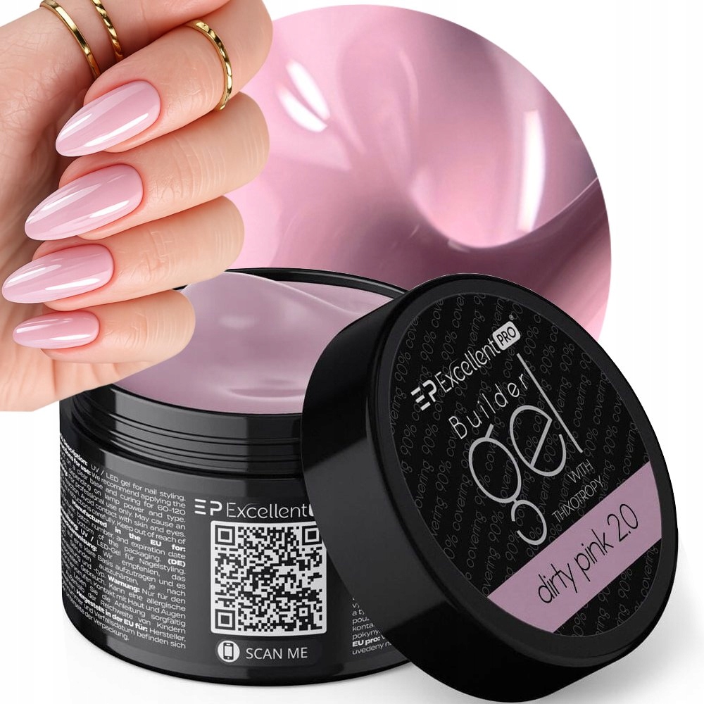 Excellent Pro Builder Gel Żel Budujący Samopoziomujący Dirty Pink 2.0 50g
