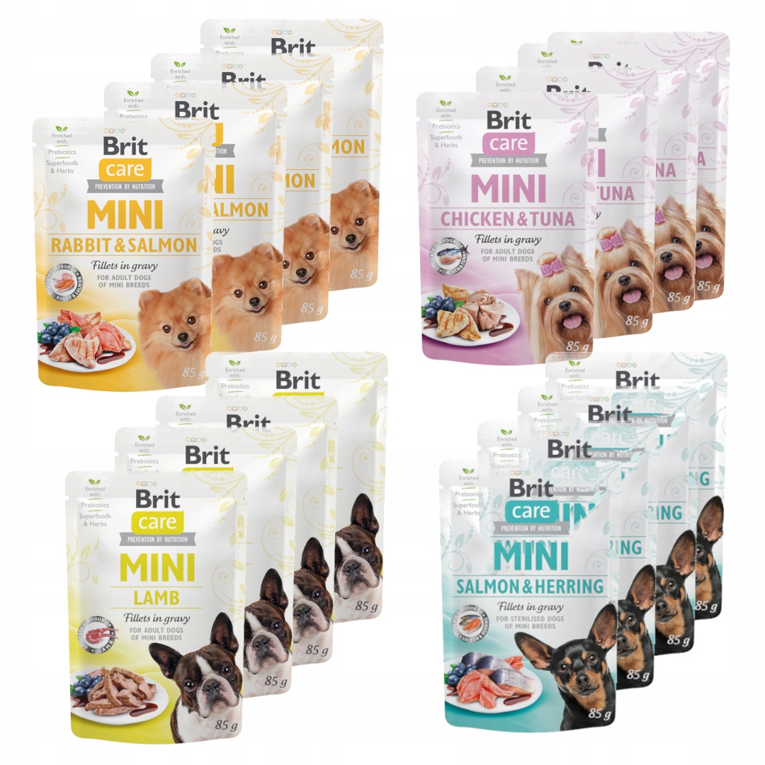 Levně Krmivo Vlhké pro psy malých plemen Sáček Brit Care Sáček MIX 20 x 85 g