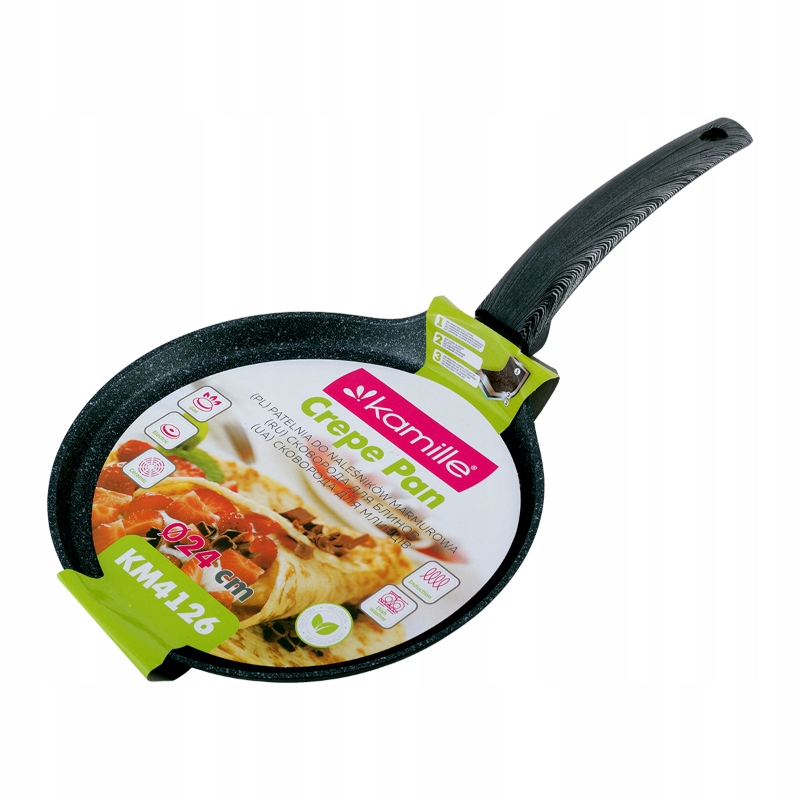 

Patelnia Do Naleśników 24CM Indukcja Gaz Gruba Kam