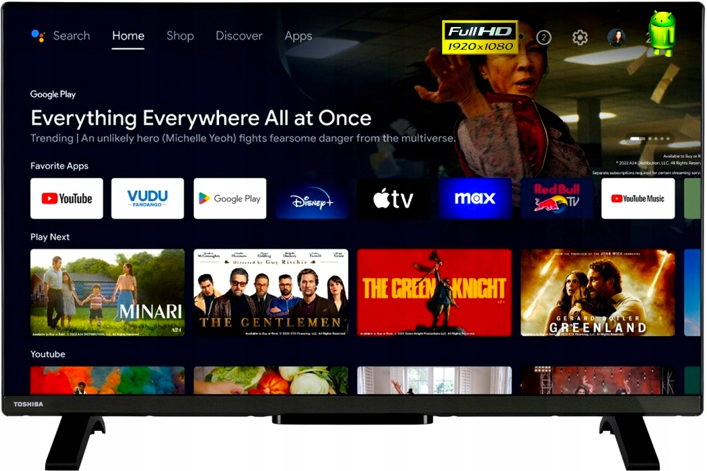 TOSHIBA 32LA2E63DG Telewizor LED 32" Android Smart WiFi Full HD