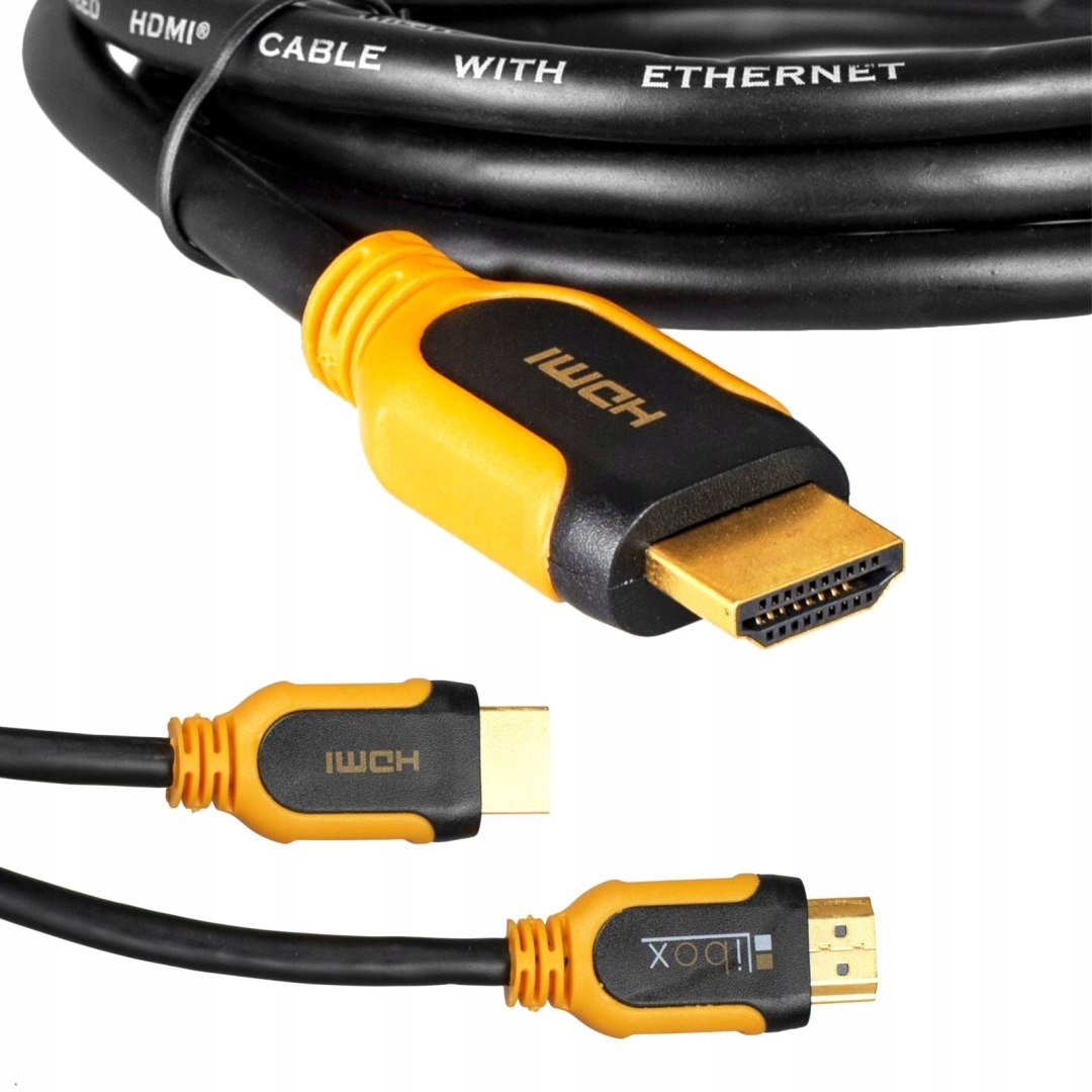 Kabel HDMI HIGH SPEED 4K UHD Full HD 3D MIEDŹ 1,5M Złącza HDMI - HDMI