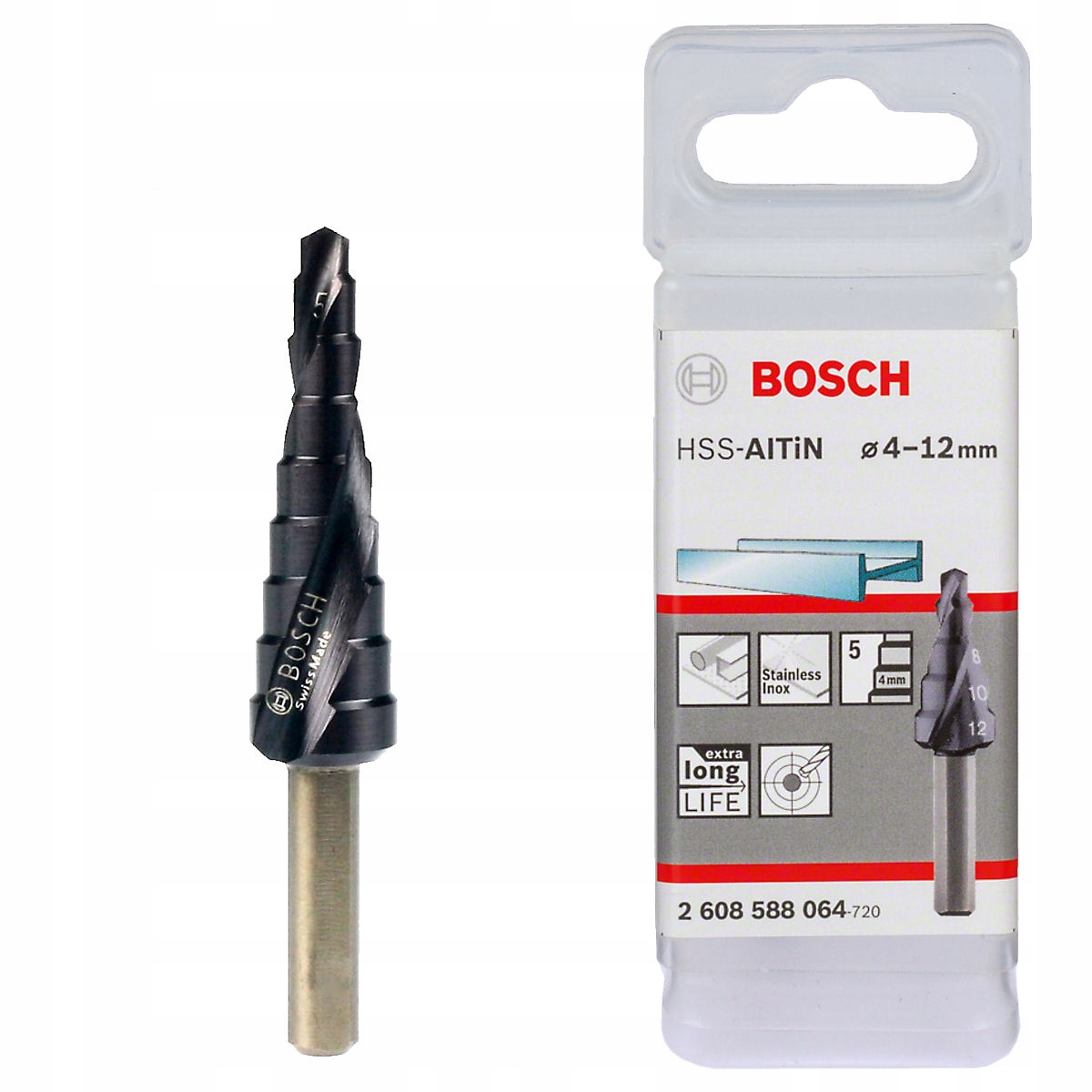 

Wiertło Stopniowe 4-12 mm HSS-AlTiN Bosch