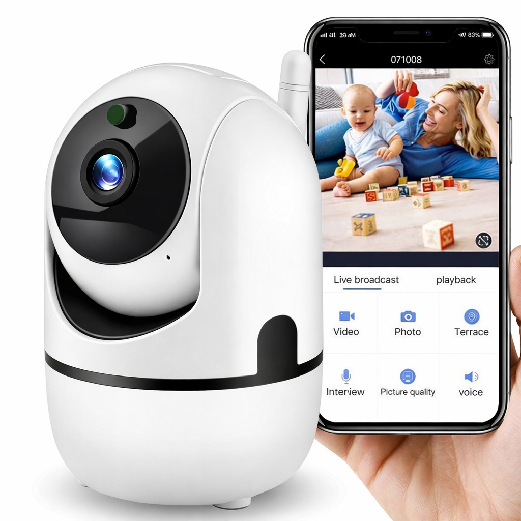 4MP WiFi kamera Otočná o 355° Chůvička iCSee 2K Monitorování