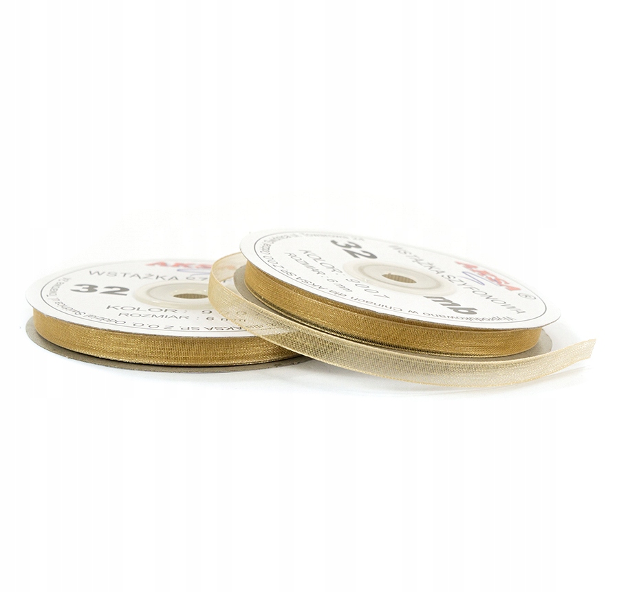 

Wstążki wstążka tasiemka szyfonowa kremowa 6mm