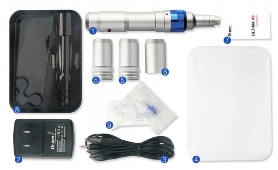 Dr Pen A6 +12 kartridży BEZPRZEWODOWY Dermapen PRO Typ pen