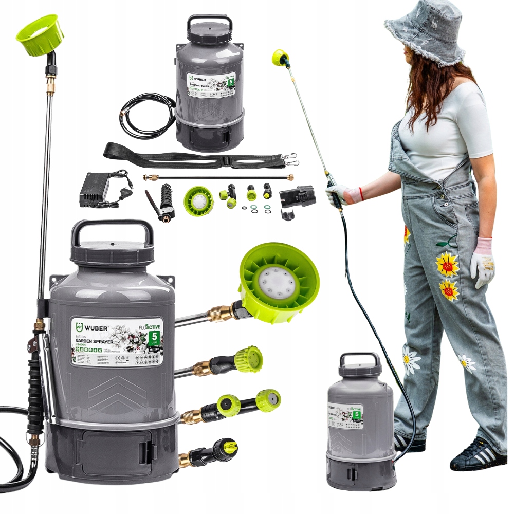 Akumulátorový Tlakový elektrický zahradní postřikovač 5 l Set