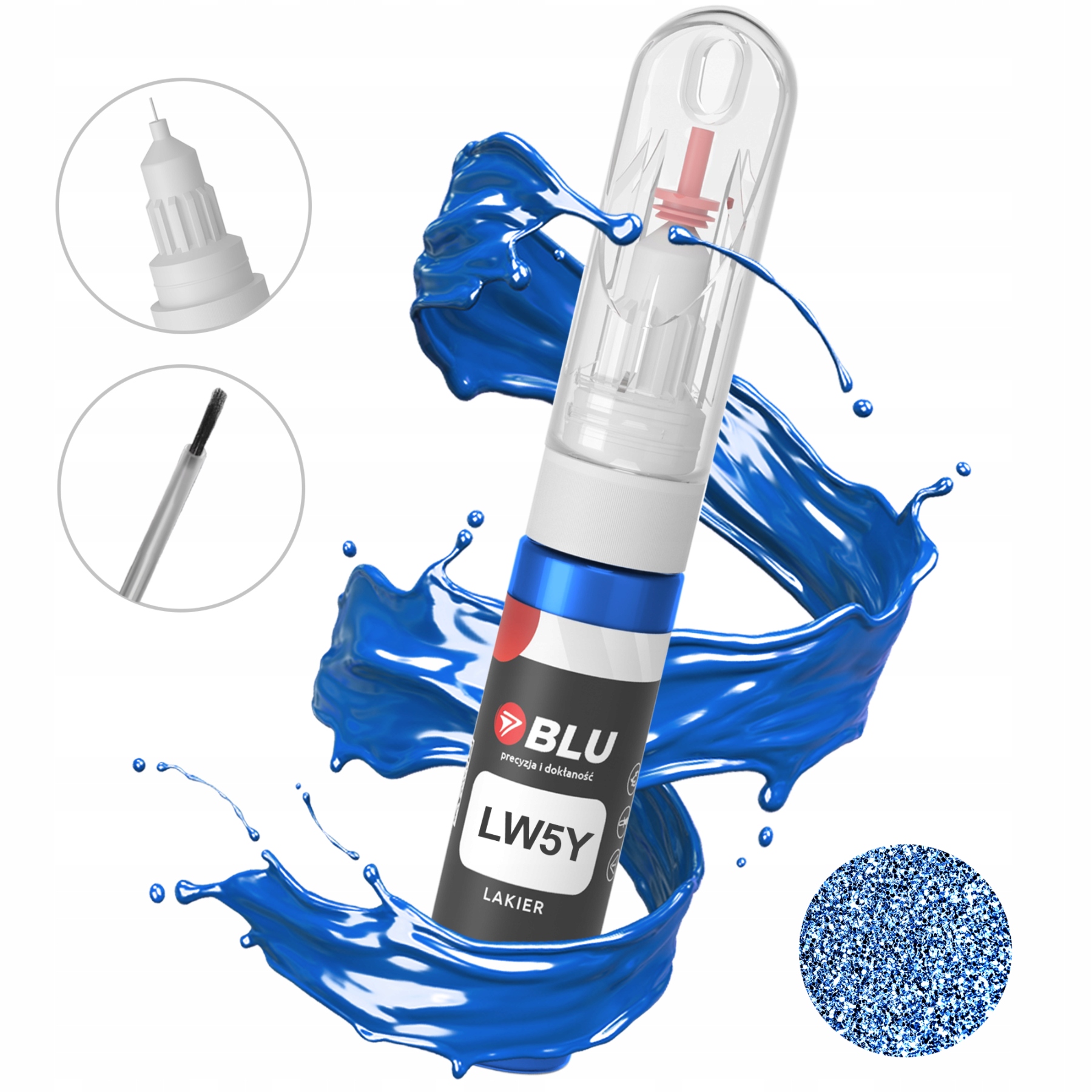 Lakier zaprawka samochodowa LW5Y niebieski technoblau do Vw 2in1 Blu