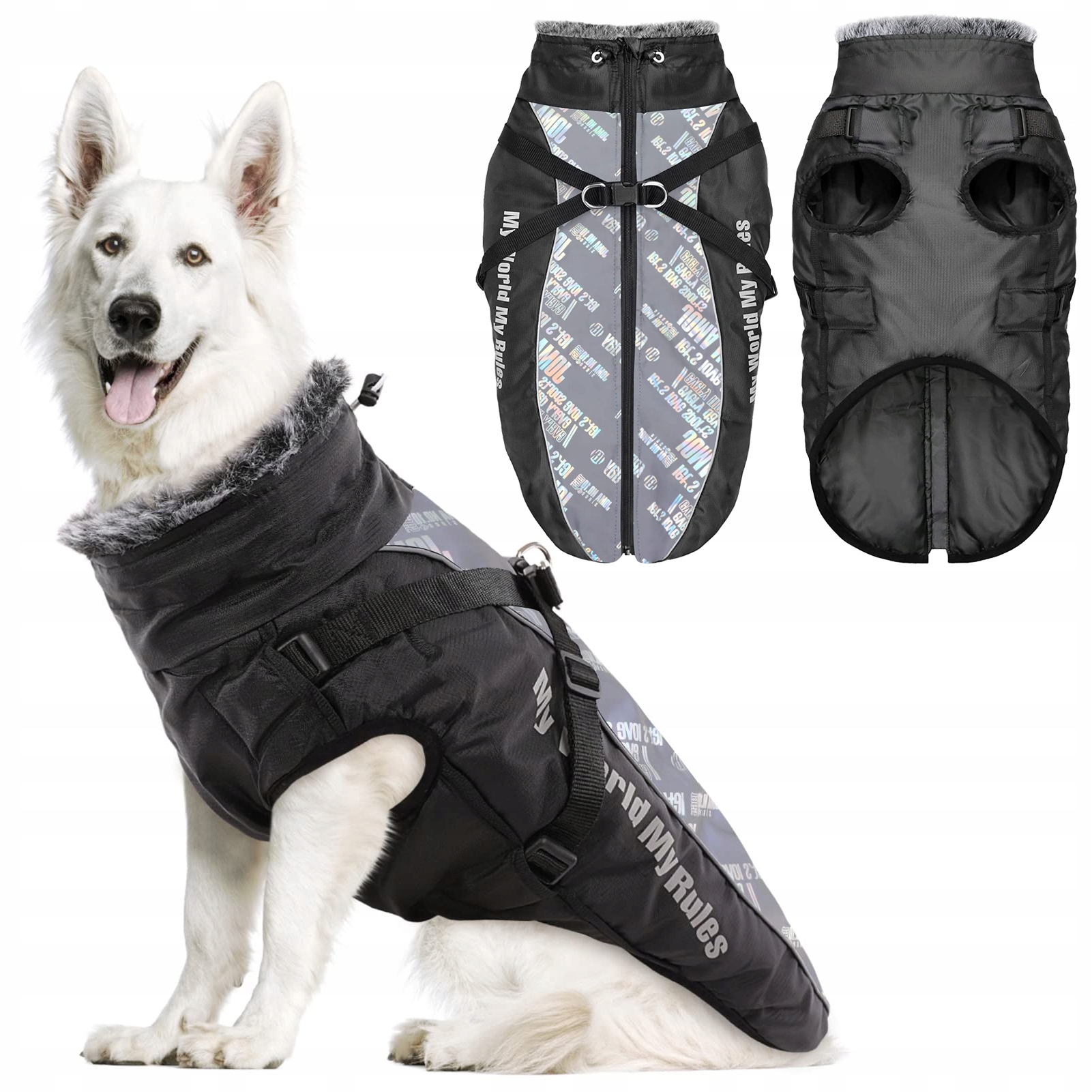 Levně Teplá bunda pro velkého psa Rulez 4XL