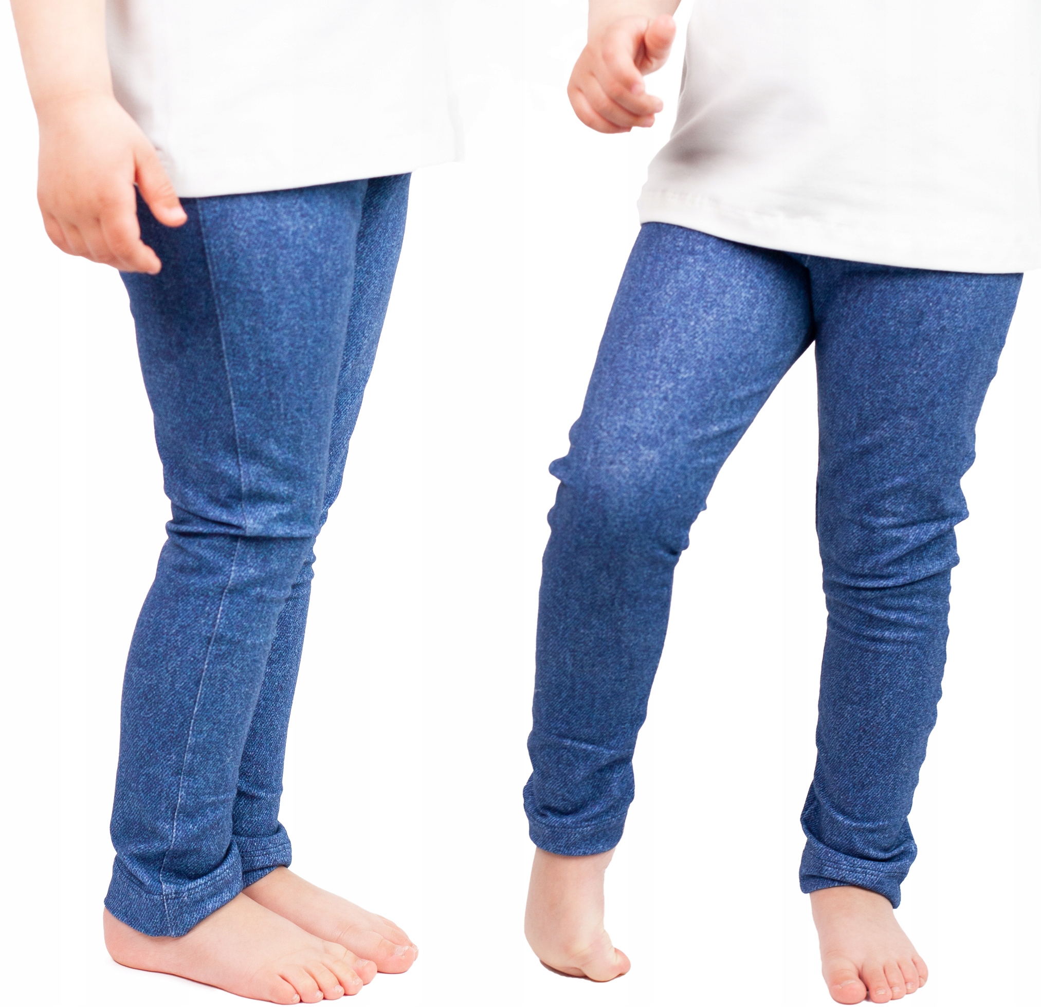 

Tregginsy Legginsy Spodnie116 niebieski Jeans Baya