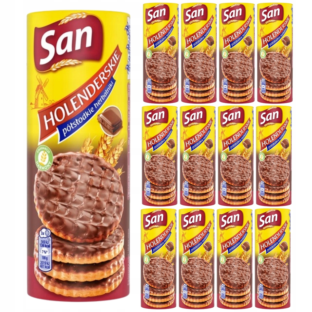 San Lakotki Holandské sušenky s čokoládou 170 g x 12 kusů