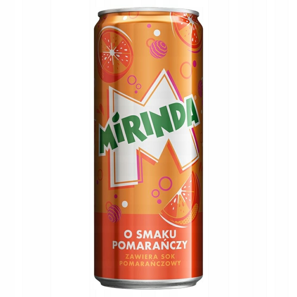 24 Sztuki Mirinda Orange 330ML Puszka Wysoka