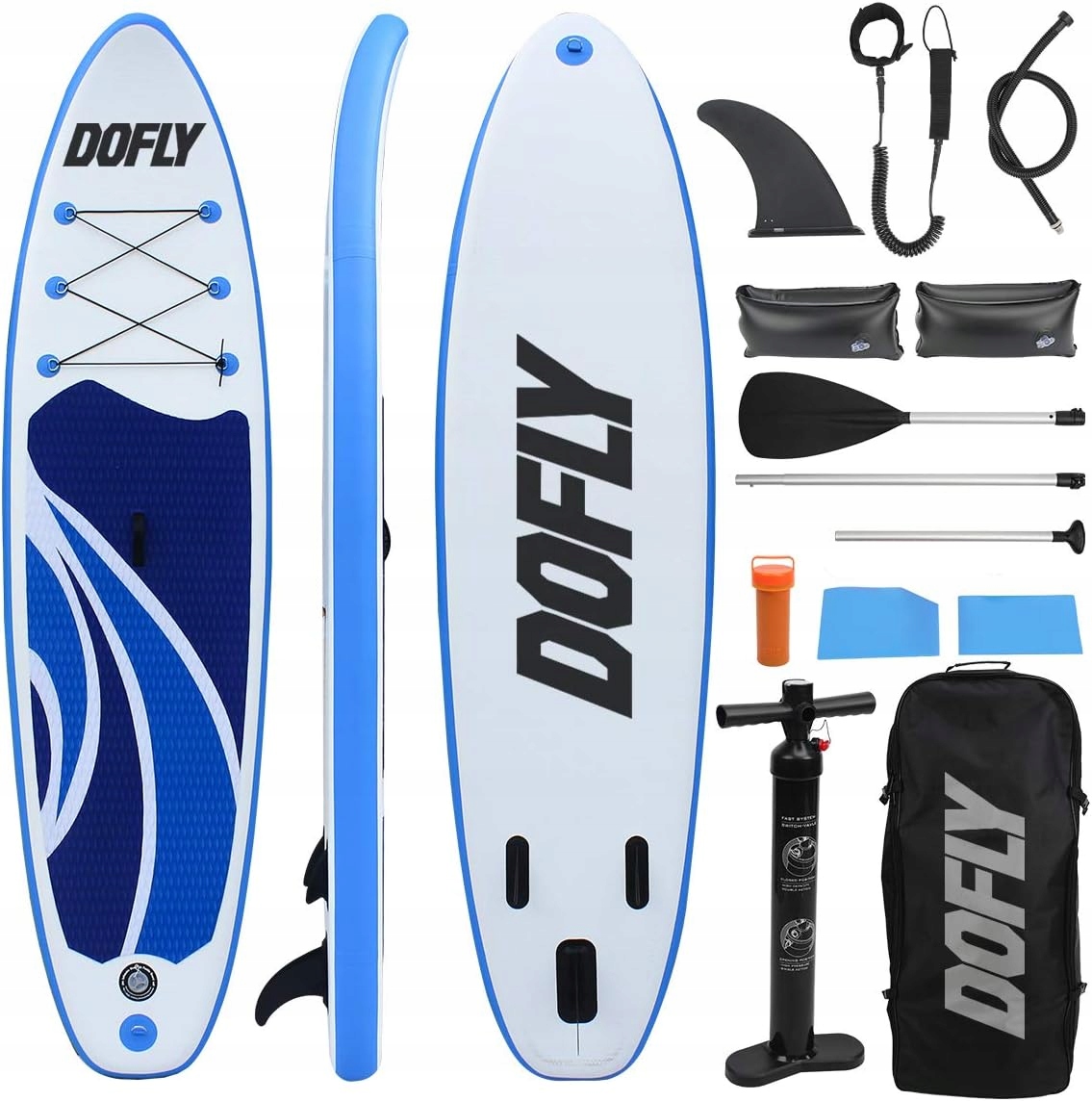 DESKA SUP SURFINGOWA GRUBA NADMUCHIWANA DOFLY 320cm