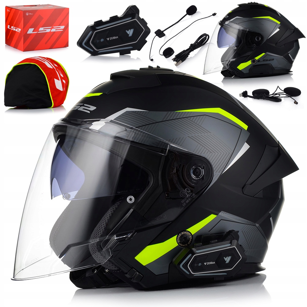 Otvorená Motocyklová Prilba LS2 OF618 Verso II Air Blenda Interkom