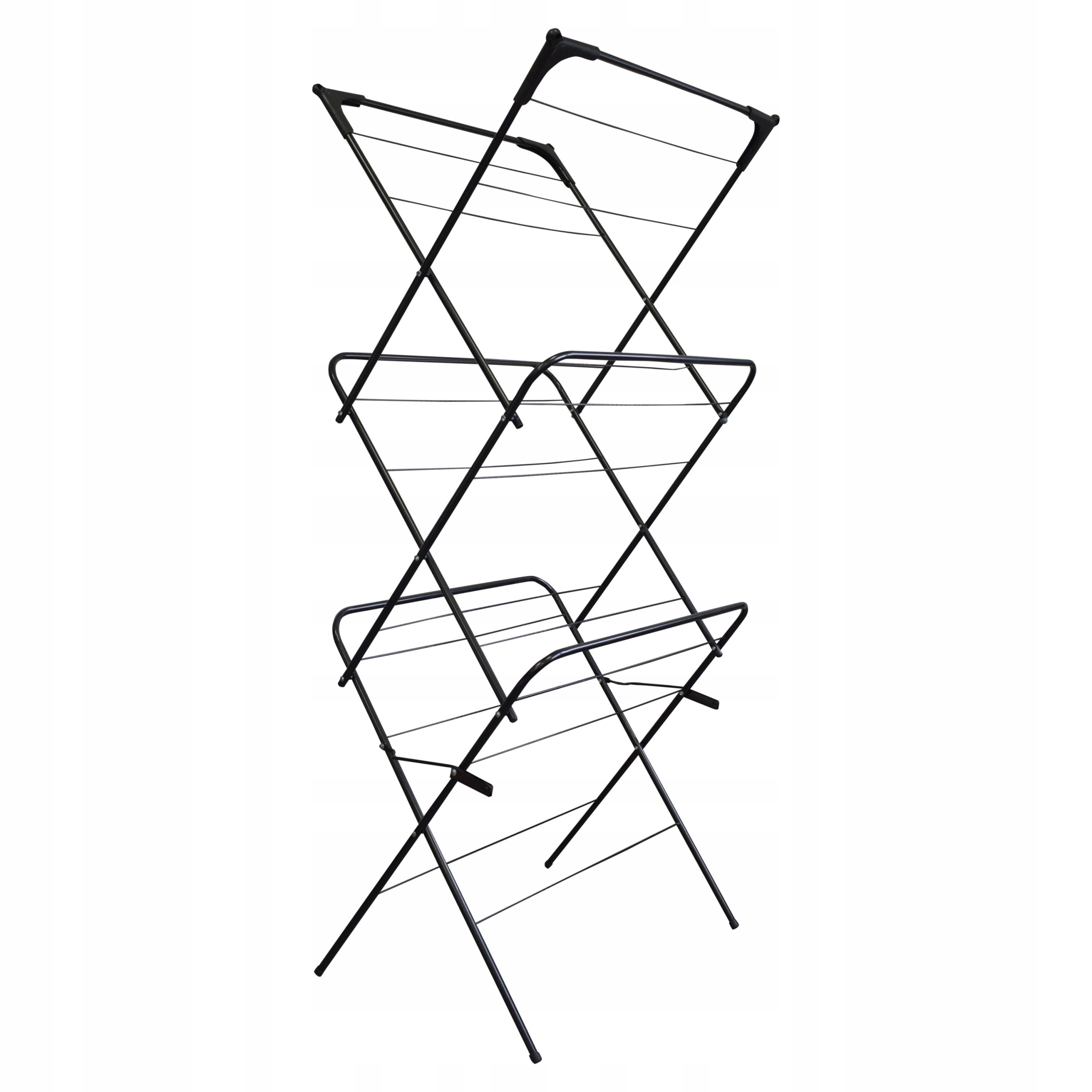 Levně Sušák Na Prádlo Černá Vertikální Věž Odolná Koupelna Balkon Skládací