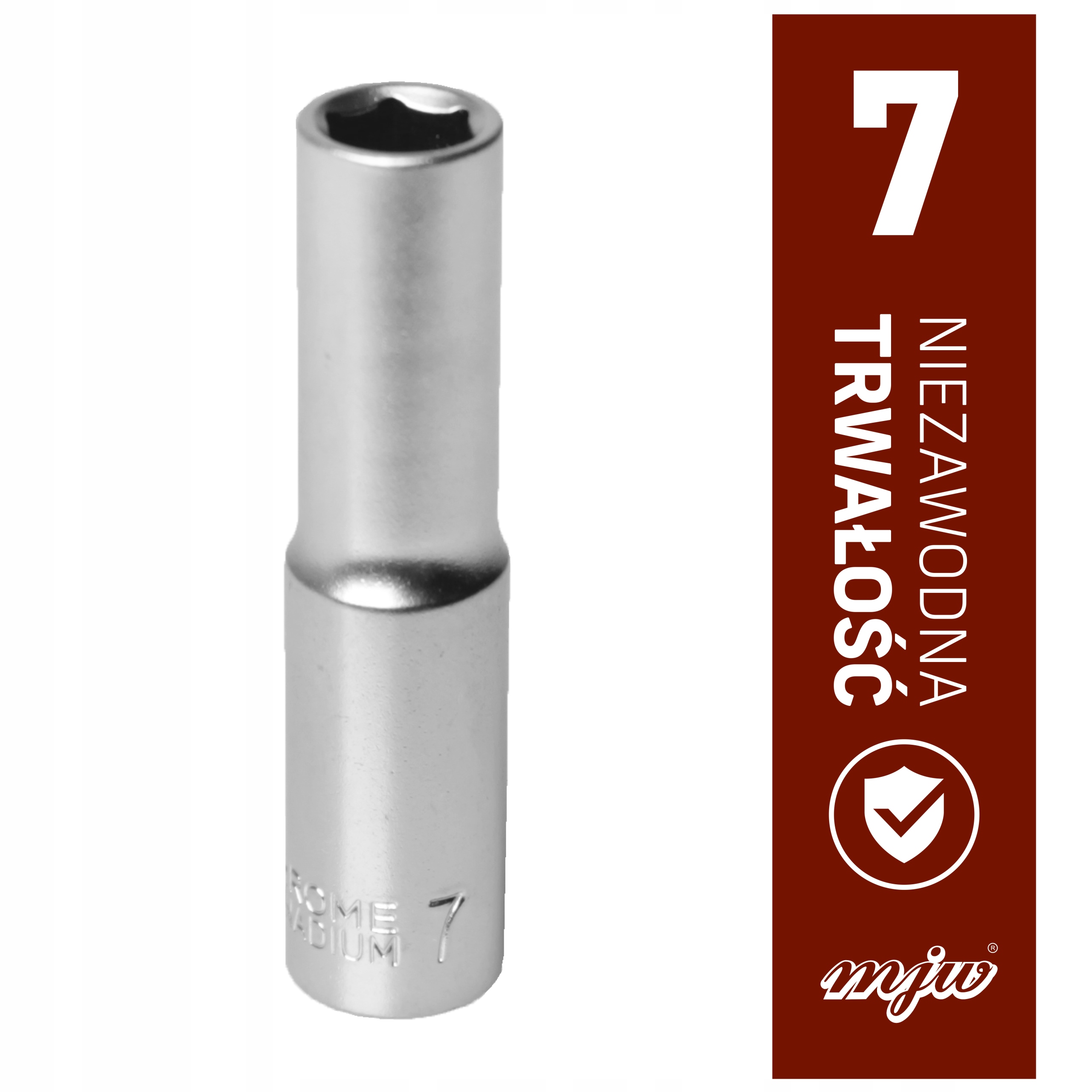 

Klucz nasadowy 1/4 nasadka długa 7 mm Mjw