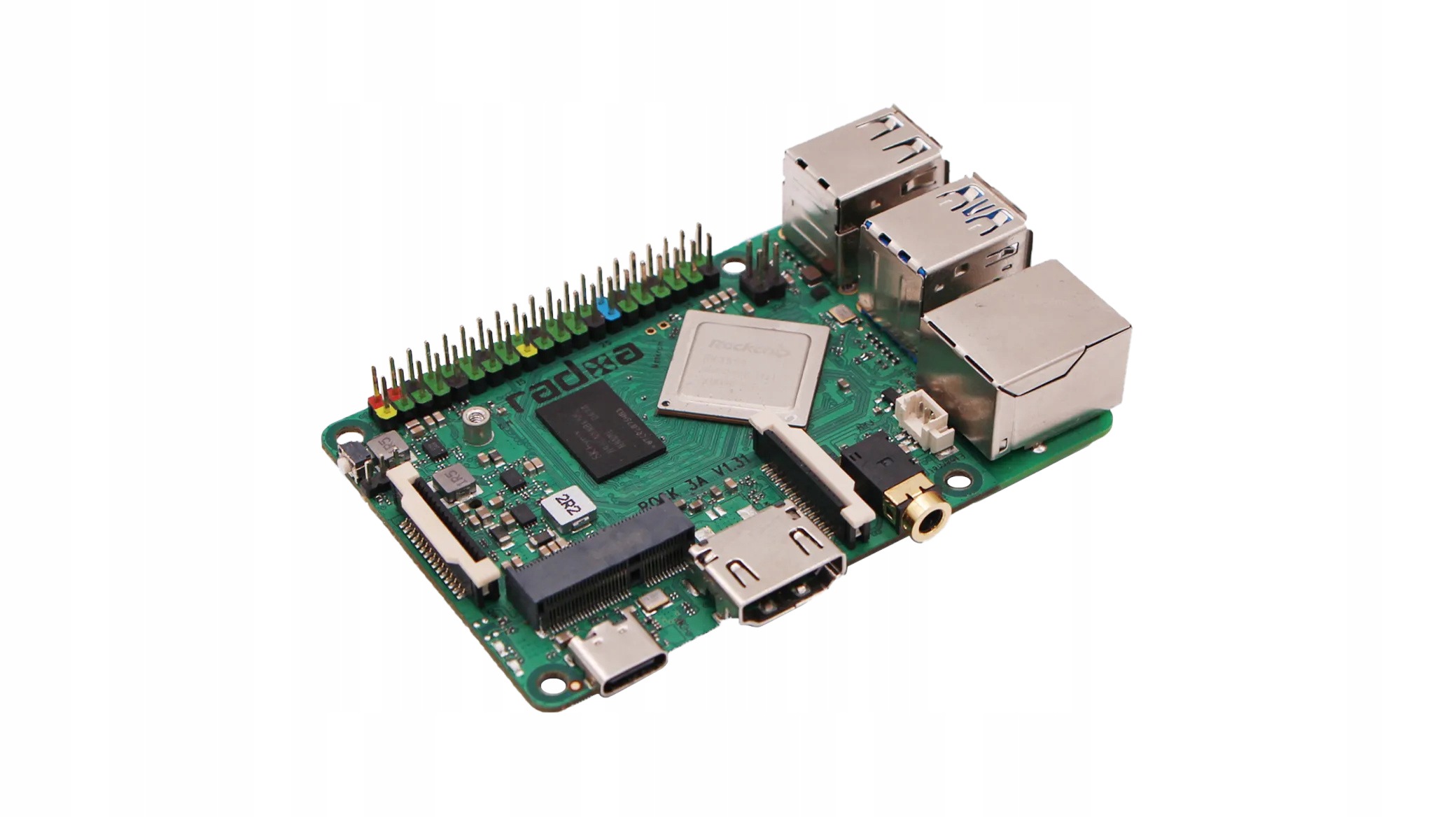 Sbc Radxa Rock 3A RK3568 4jádrový Arm A55 4GB 4K 2xNGFF M.2 Key-M Key-a+e