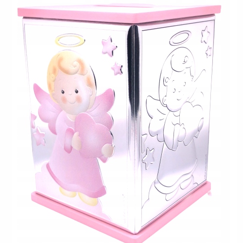 Серебряная Копилка Ангел Крещение, Годик Гравер