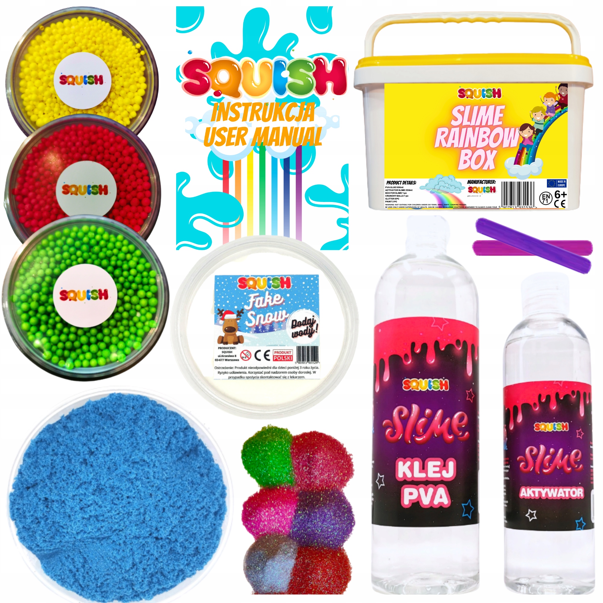 

Zestaw Slime Rainbow Box Kreatywny