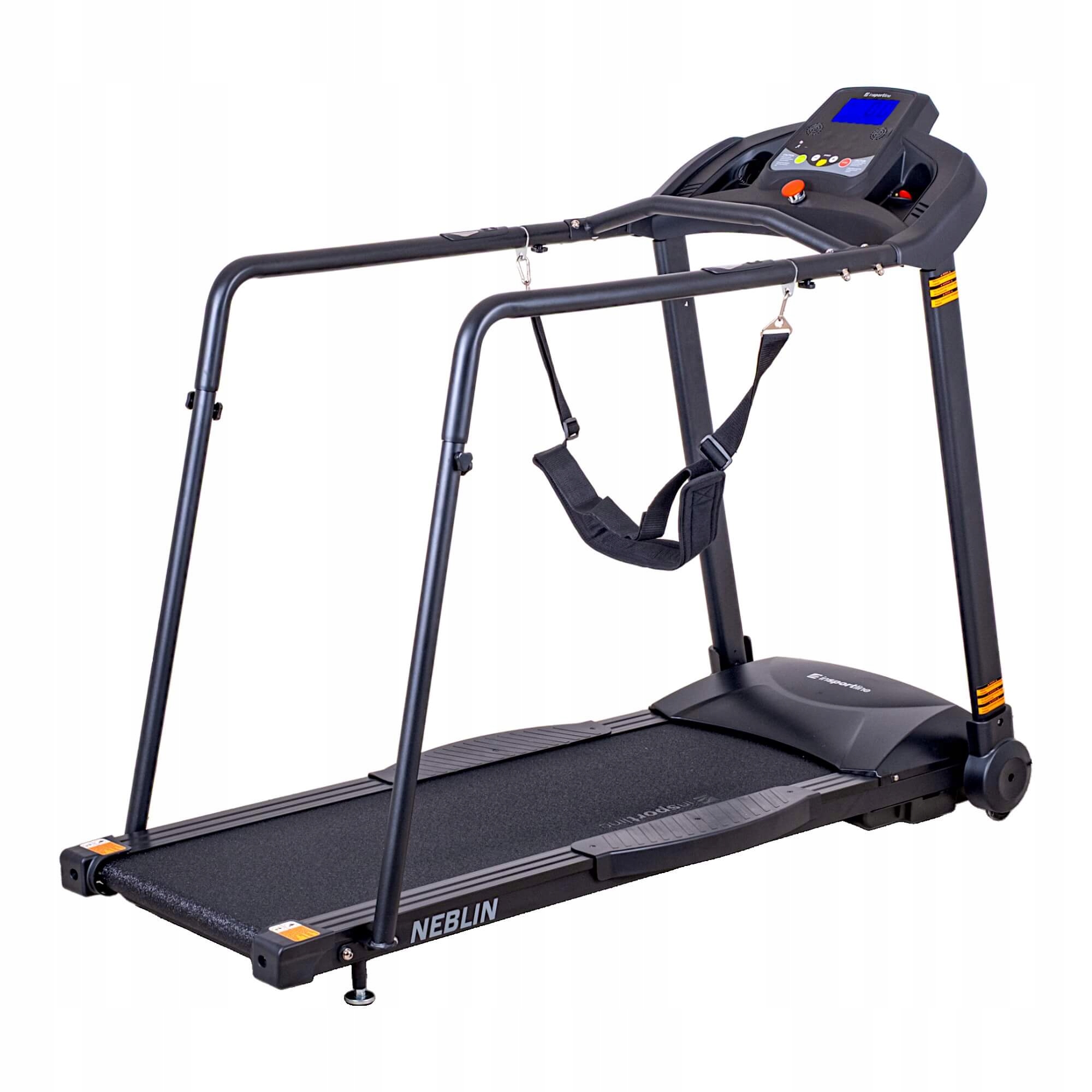 Bieżnia Rehabilitacyjna inSPORTline Neblin 130KG Pas 122x40 z poręczami