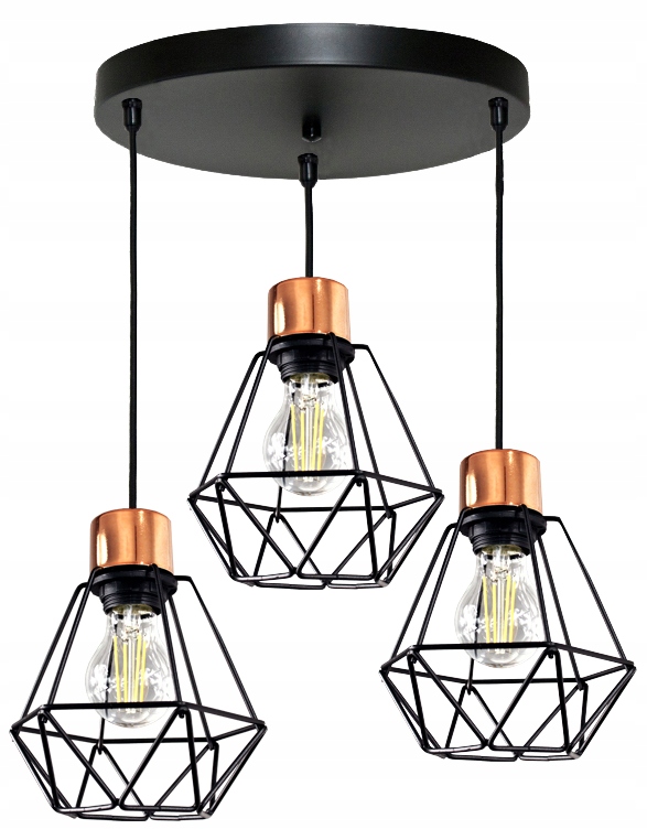 Lustrová Lampa Nad Stůl Závěsná Drátěnka Diamond