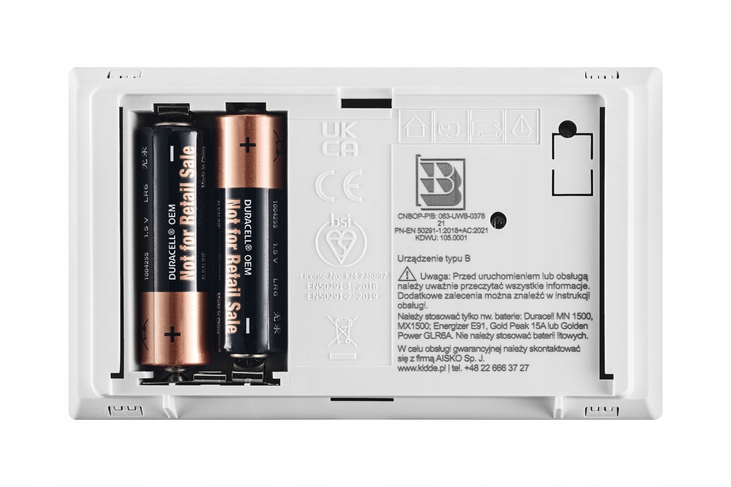 Czujnik czadu tlenku węgla z wyświetlaczem Kidde K7DCO + baterie Waga produktu z opakowaniem jednostkowym 0.168 kg