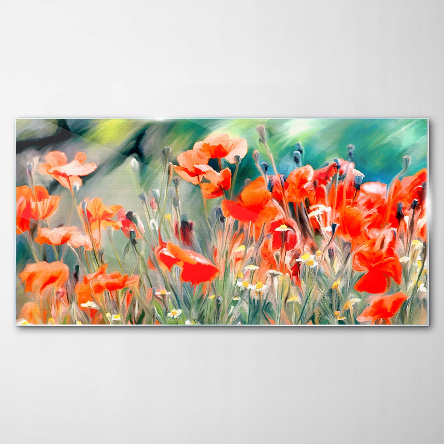 

Obraz na Szkle Dekor Akwarele Maki Kwiaty 140x70