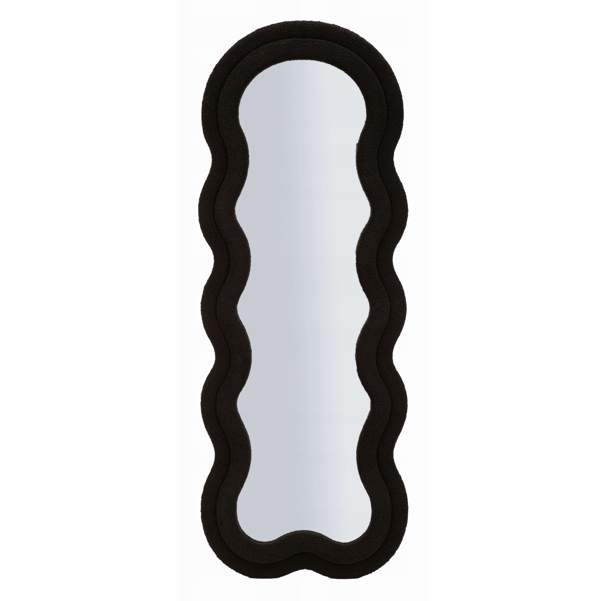 Zrkadlo Na Stenu Mdf Čierne Materiálový Rám 60 X 160 CM