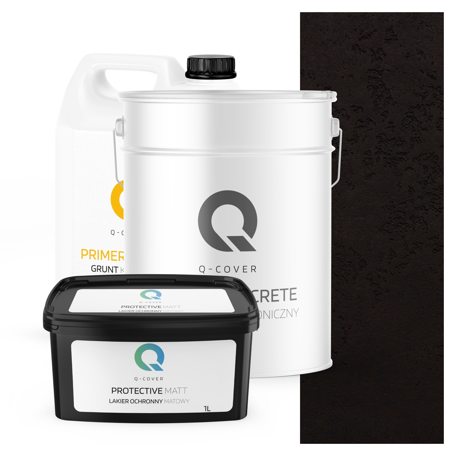 Vnitřní Architektonický Beton Set Černá Ral 9005 19kg Komplet 10m2