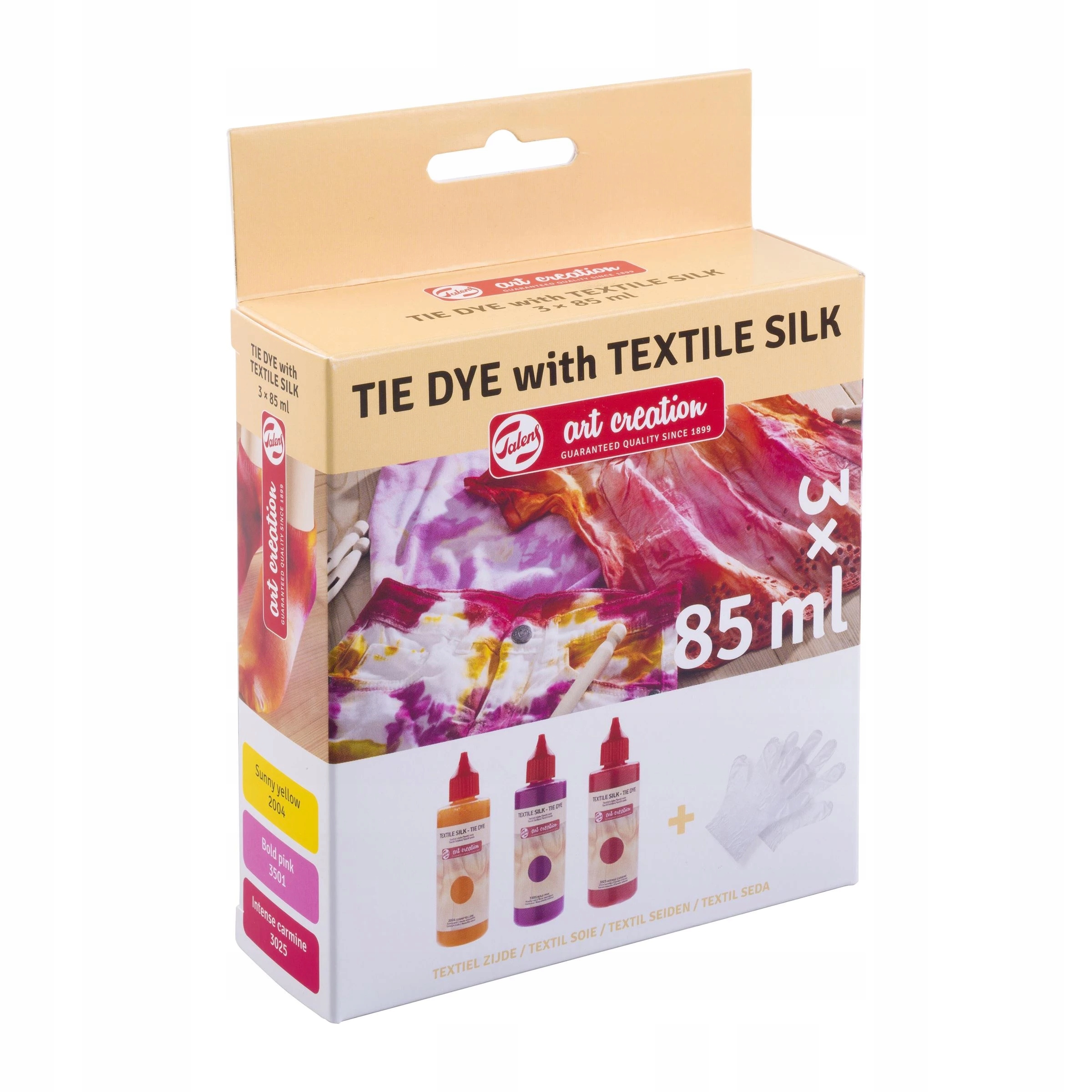 Farby do tkanin Talens Art Creation Tie Dye 3x85 ml. żółty, czerwony