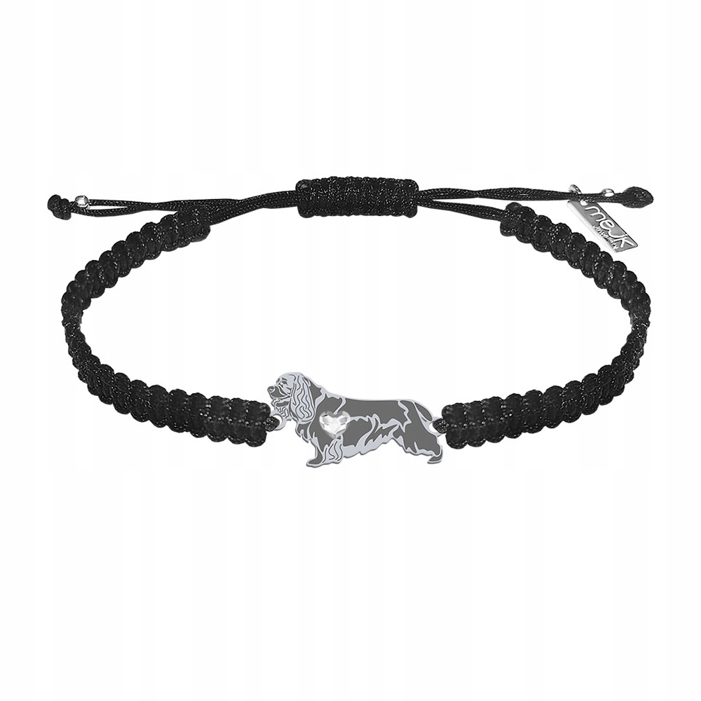 Stříbrný náramek ze Sussex Spaniel 925 Makramé Šperky Gravírování Bonus