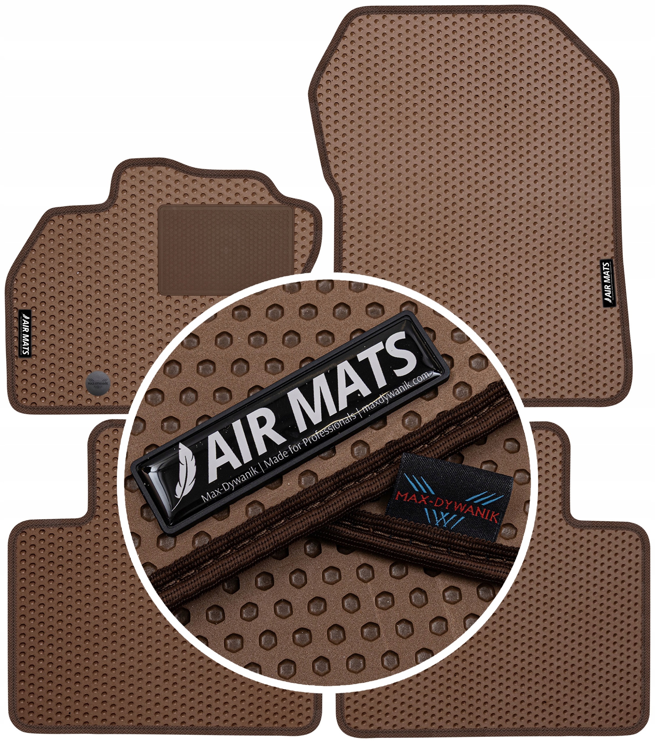 Renault Zoe 2012-2024 Gumové rohože Air Mats Hnědé