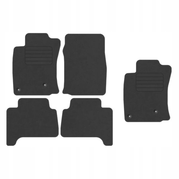 Toyota Land Cruiser J12 2002 2009 velurové koberce Grafit Std 4+1