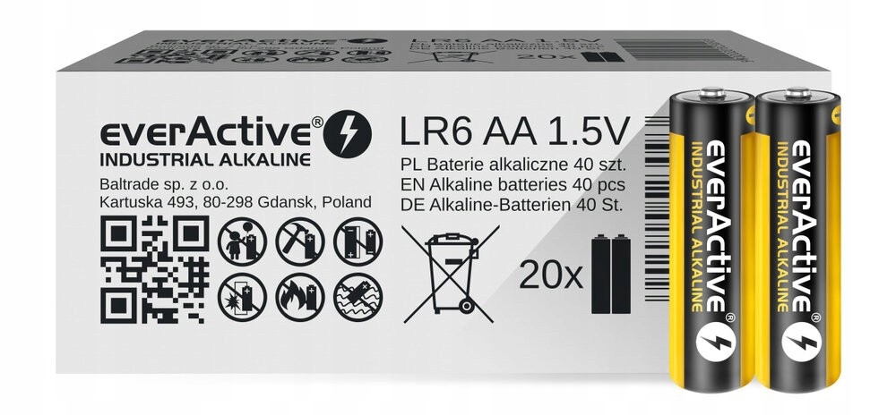 

Baterie alkaliczne Aa everActive Industrial 40szt