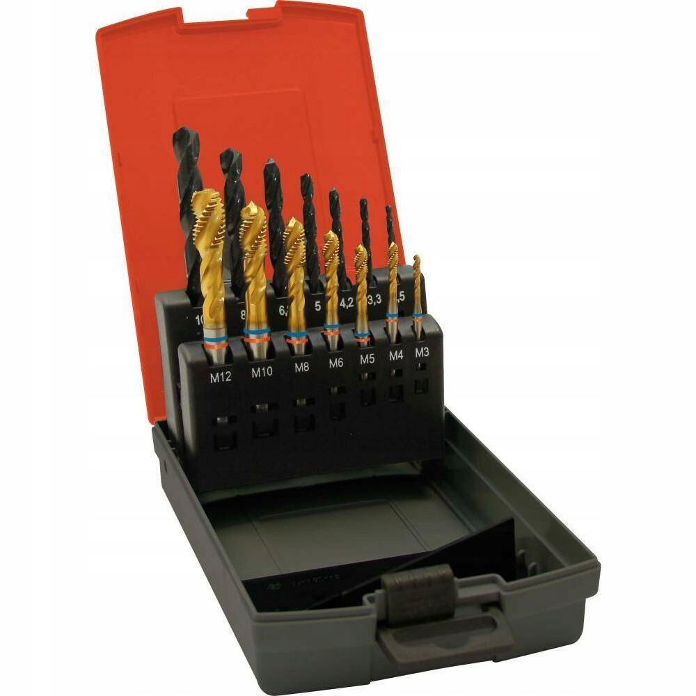 Zest. závit.stroj Fat Tandem DIN376 TiN B, M3-M12 vrták do otvorov pod závit